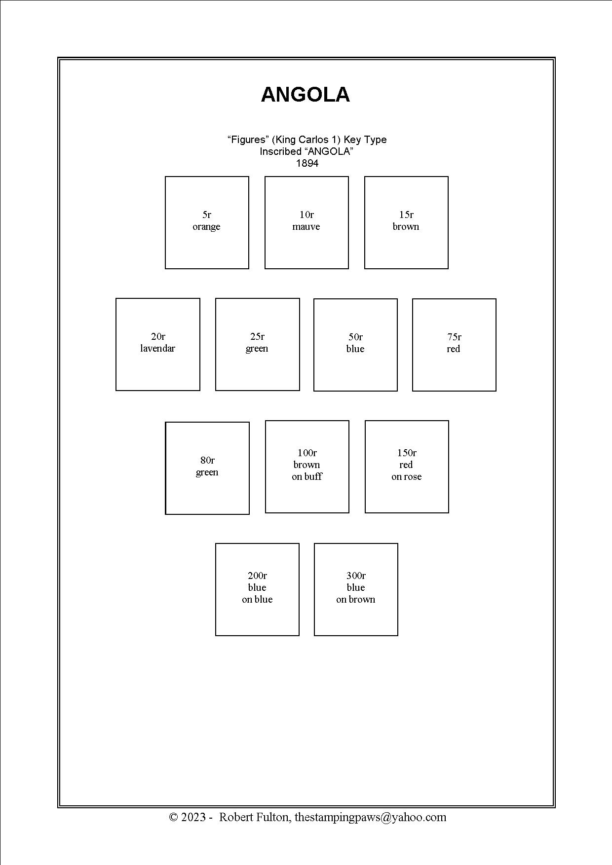 Angola Stamp Album