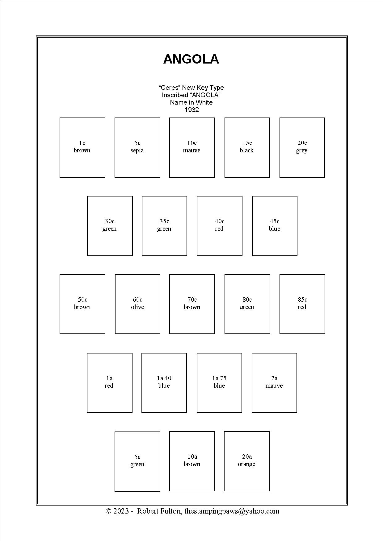 Angola Stamp Album