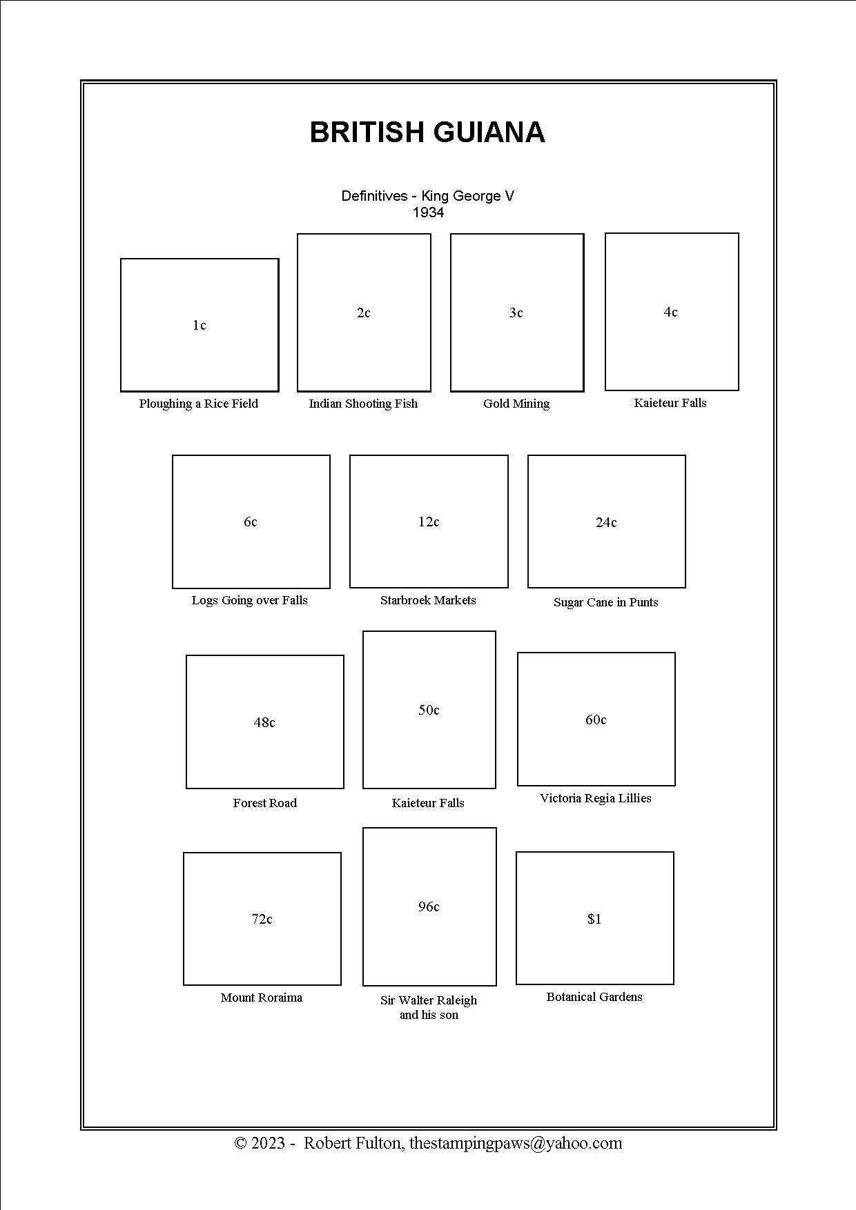 British Guiana Stamp Album