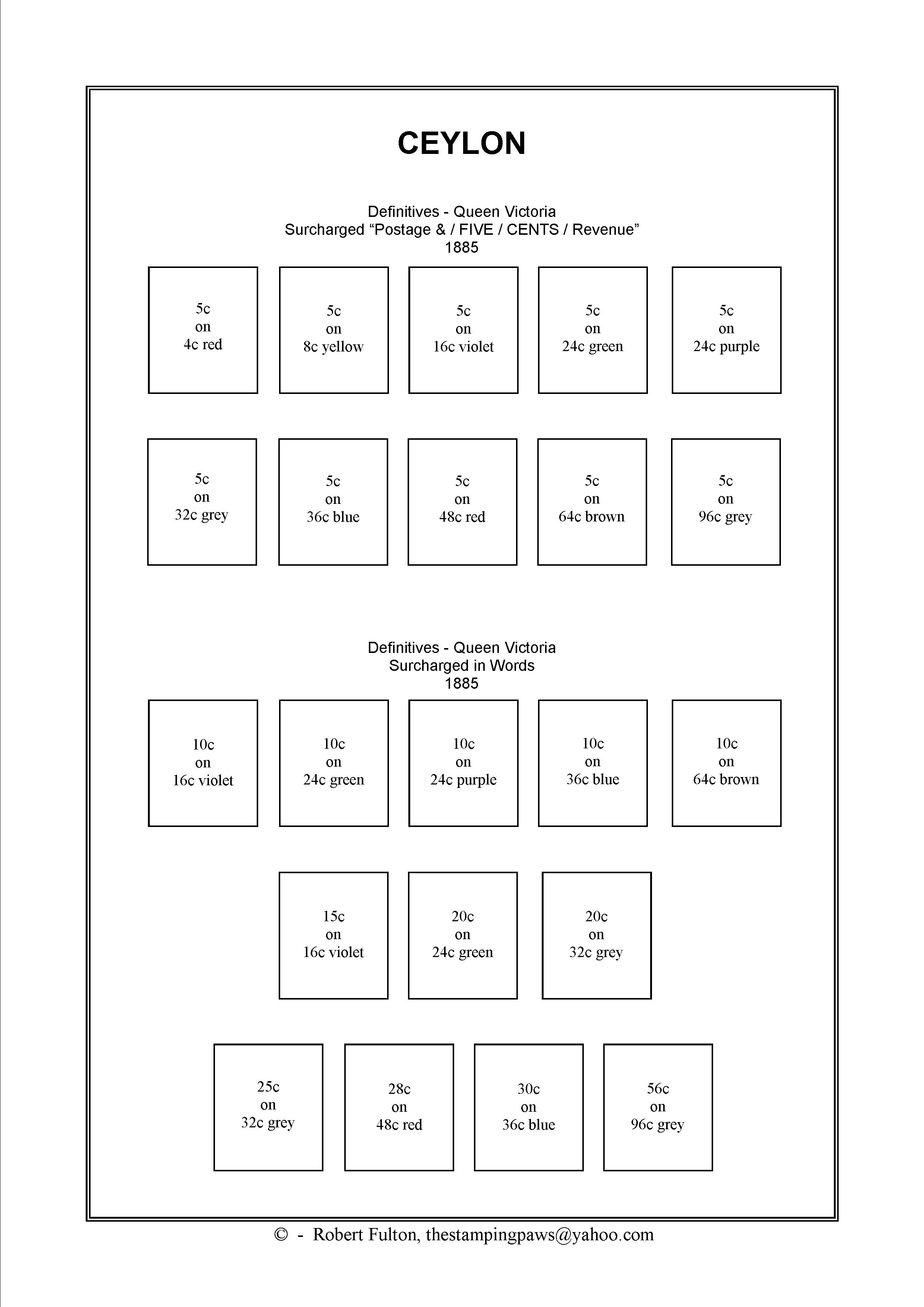 Ceylon Stamp Album