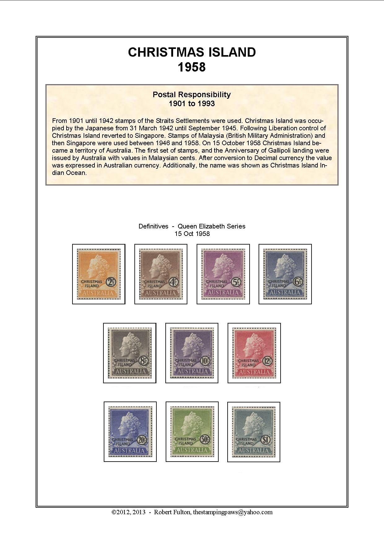 Christmas Island Stamp Album