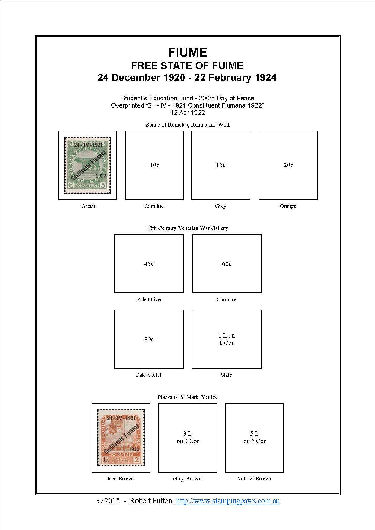 Italy (Fiume) Stamp Album