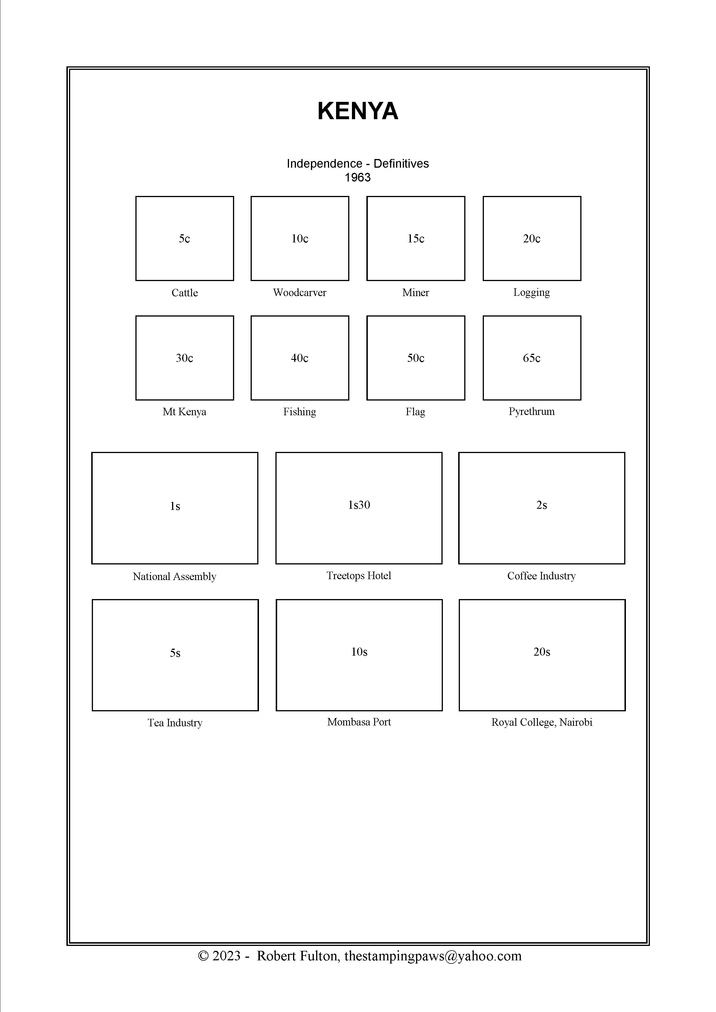 Kenya Stamp Album