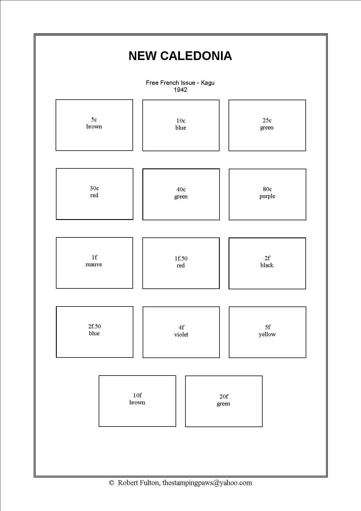 New Caledonia Stamp Album