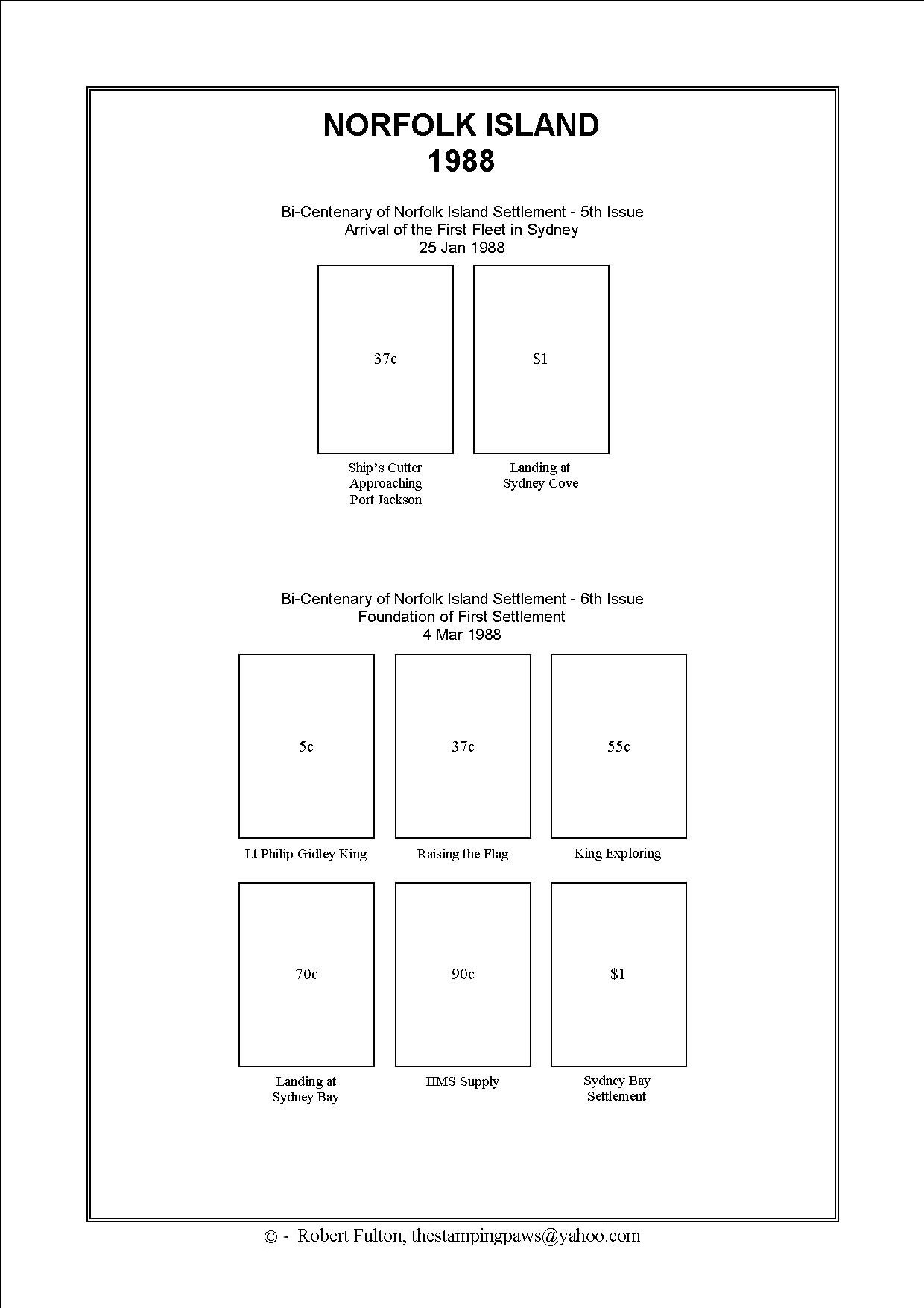 Norfolk Island Stamp Album