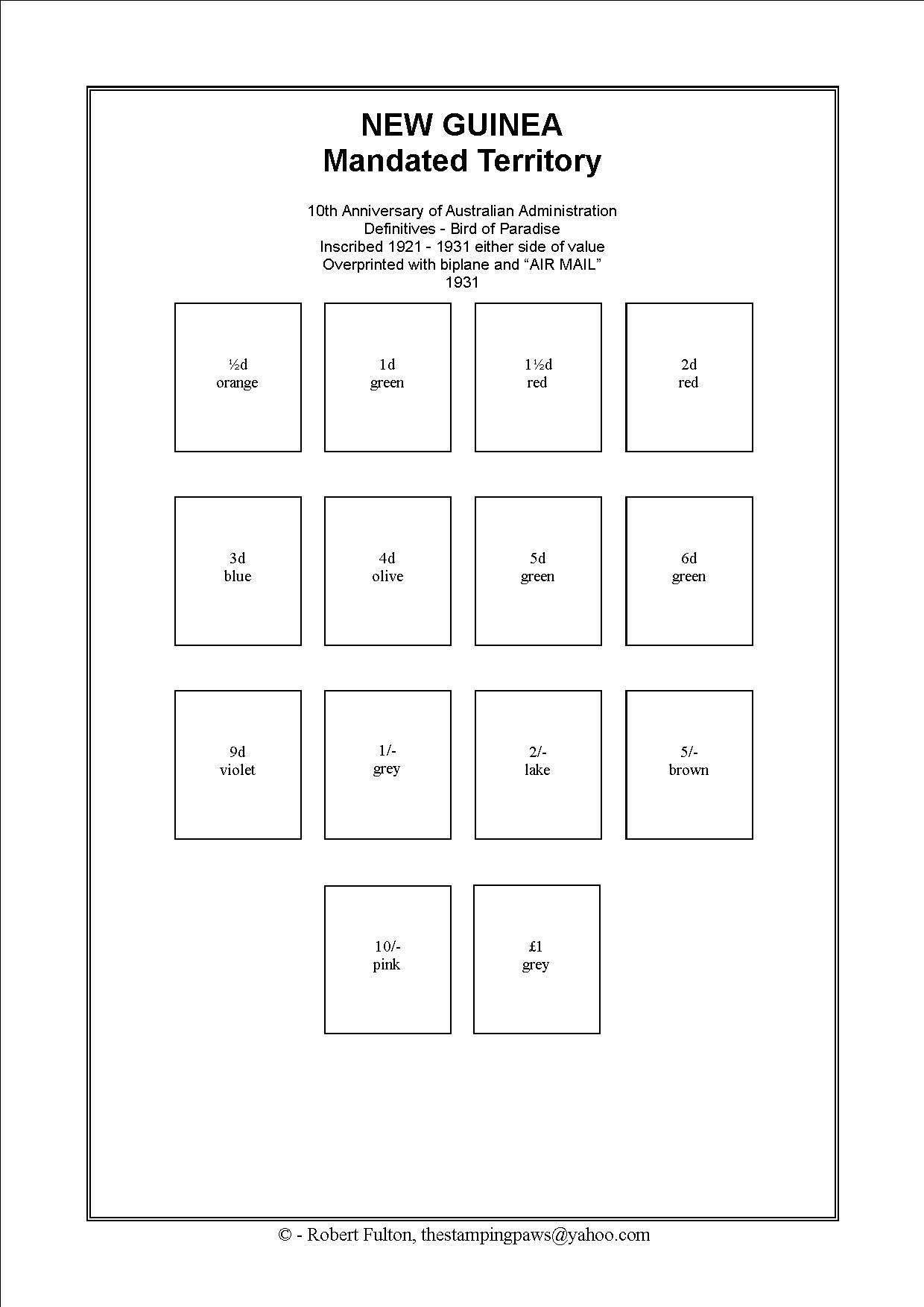Papua New Guinea Stamp Album