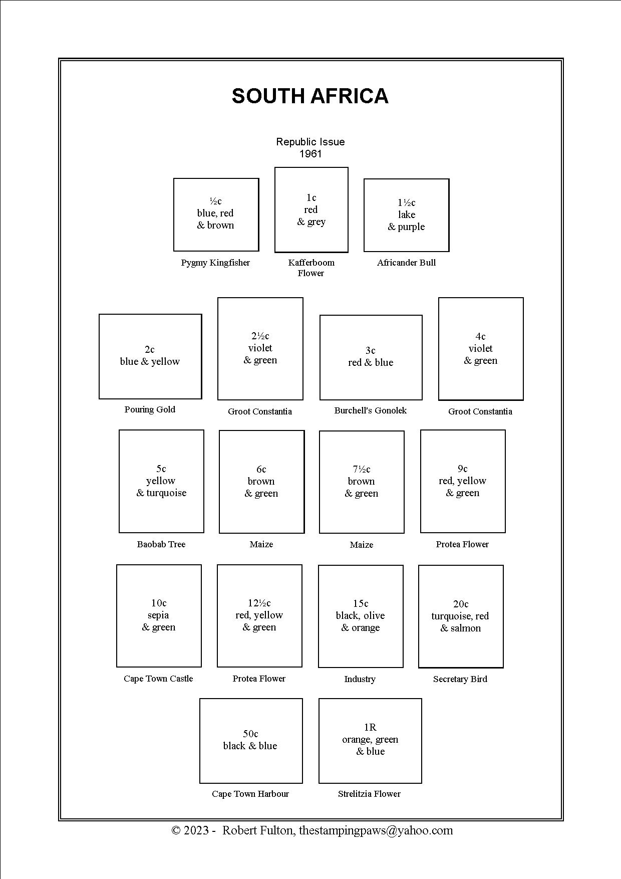South Africa Stamp Album