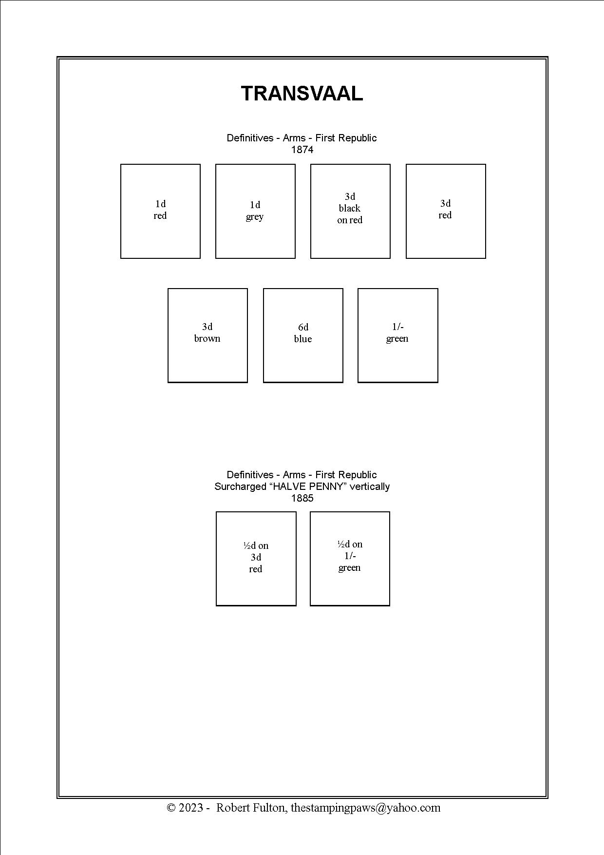 South Africa Stamp Album