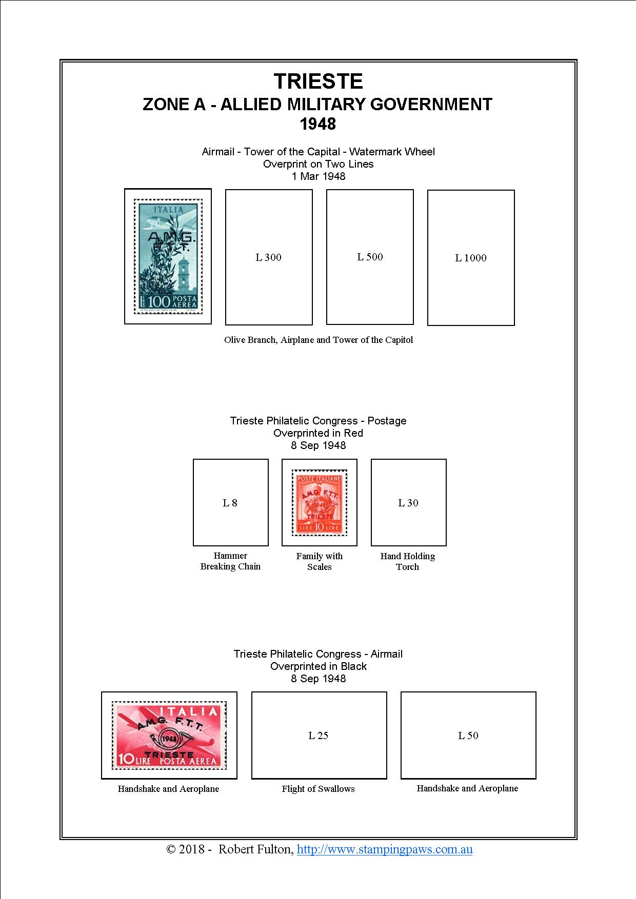 Italy (Trieste) Stamp Album