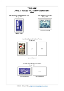 Italy (Trieste) Stamp Album